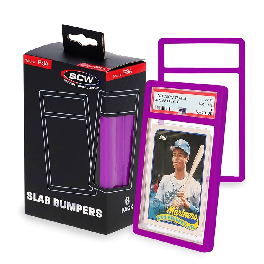 Amazon.com: BCW Graded Card Slab Bumpers - Purple | TPE Edge